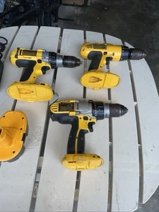 3 Dewalt Heavy Duty Cordless Drill/Driver ,DC987,DW997,DCD950,with Battery READ - Picture 1 of 14