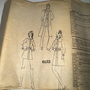 Vintage sz 12 Bust 34"/87cm c. 1960s/70s hooded jacket, dress, vest slac-UNUSED - Picture 1 of 2