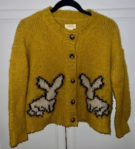 Maglione cardigan donna Maeve Anthropologie misto lana BUNNY SLOPE XS - Foto 1 di 3
