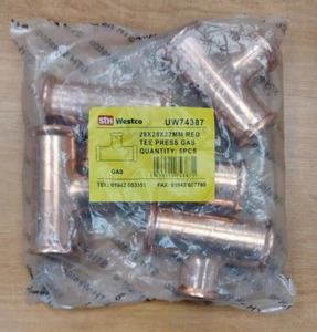 WESTCO PRESS GAS 28X28X22MM REDUCING TEE X 5 - Picture 1 of 1