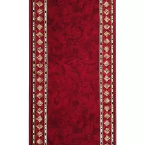 Hallway Runner Carpet Rug Red 67cm Rubber Backed Cheops Per Metre Floor Mat New - Picture 1 of 3