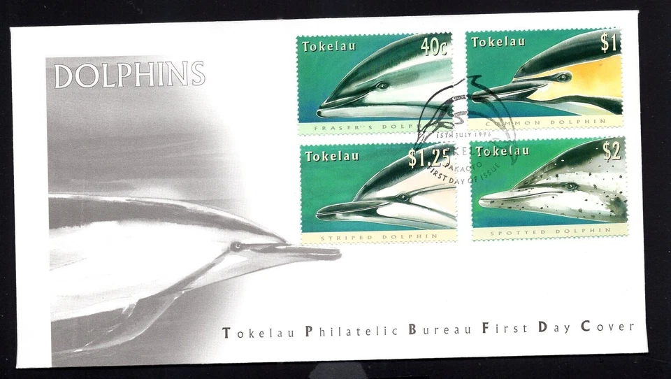 DOLPHINS 1996 TOKELAU FDC — 第 1/1 张图片