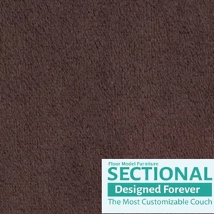 Sectional Standard Side Cover - Chocolate Padded Velvet - Floor Model - Picture 1 of 2