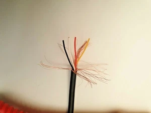4 Core Audio Cable Overall Lap Shielded 4.50D Headphone Black 1m - Picture 1 of 7