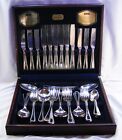 44 Piece Canteen Cutlery Vintage Silver Plate Viners Bead Design Set 6 Settings
