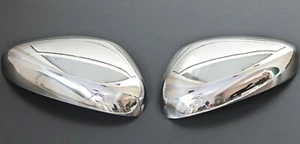 Set Edelstahl Spiegel Zierkappen Kappen Chrom für OPEL CROSSLAND X | PEUGEOT RCZ - Picture 1 of 2