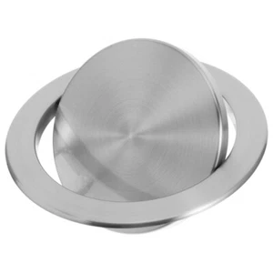 Stainless Steel Trash Can Lid Kitchen Countertop Bathroom Tabletop - Picture 1 of 12