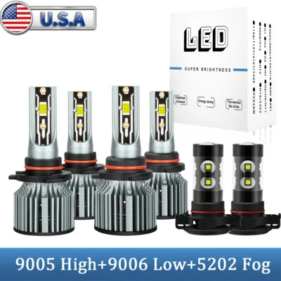 For Honda Odyssey 2005 2006 2007 2008 2009 2010 LED Headlight Hi/Low Fog Light - Image 1 of 4