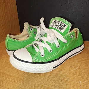 Converse Chuck Taylors Youth Size 1 Green Very Clean Low - Picture 1 of 9