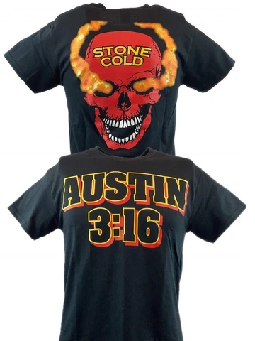Stone Cold Steve Austin 3:16 Red Skull Mens T-shirt Cover