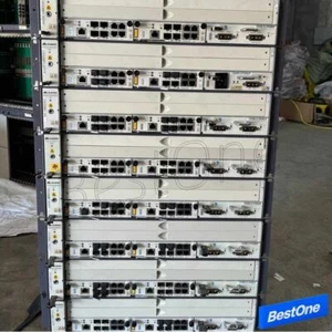 Lot SFP d'occasion HUAWEI GPON OLT MA5608T 2×MCDU 8*GE 1×MPWC 2*DC GPBD GPFD C+ C++ - Photo 1/23
