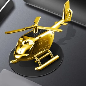 Car Fragrance Diffuser Ornament Solar Powered Helicopter Shape Rotation Blade - Picture 1 of 11