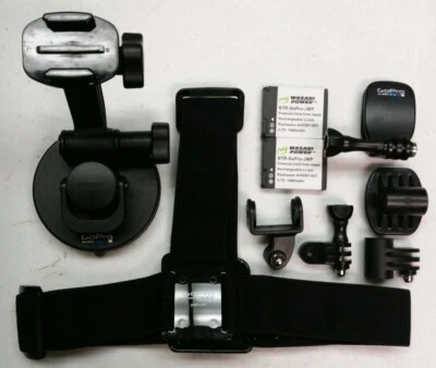 GoPro Accessory Bundle Suction Cup, Head Strap, Quick Clips, Bag - Image 1 of 4