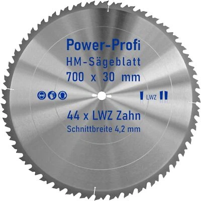AZPROF® HM-Sägeblatt 700 x 30 mm LWZ 44 x Wechselzahn mit Spanabweiser Kreissägeblatt