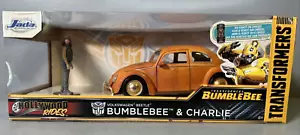 Jada Toys Hollywood Rides: Transformers BUMBLEBEE VW Beetle & Charlie 1/24 Scale - Picture 1 of 8