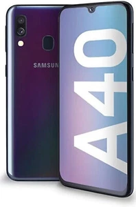 Samsung Galaxy A40 (SM-A405F/DS) 64GB Black GSM Unlocked Smartphone 5.9 OPEN BOX - Picture 1 of 3
