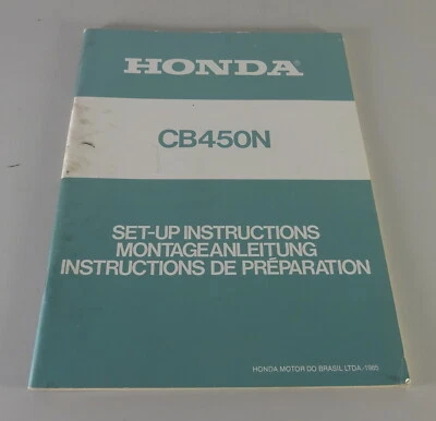 Manual De Montaje / Set Up Honda CB 450 N Año 1985 - Imagen 1 de 3