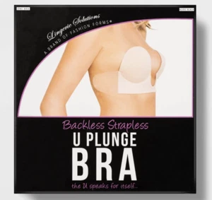 Fashion Forms Women's U-Plunge Adhesive Strapless Backless Bra - C Cup - Picture 1 of 3