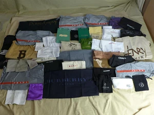 Lot of 40+ Designer Brand DUST/SHOE/DRAWSTRING BAGS Prada, Chanel, David Yurman+ - Picture 1 of 11