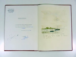 French school watercolor XX° GOLF DU MORBIHAN signed Dany Lucas certificate - Picture 1 of 6