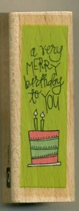 BASTELN - GUMMISTEMPEL - STUDIO G - EIN SEHR FROHER GEBURTSTAG - TORTE - KERZEN - Bild 1 von 2