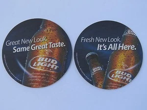 2004 Beer Coaster ~ Anheuser-Busch BUD LIGHT ~ Great New Look, Same Great Taste - Picture 1 of 2