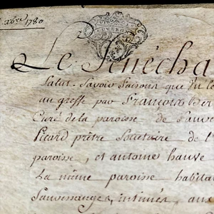 PARCHMENT MANUSCRIPT from 1780 - 4 pages - Picture 1 of 5
