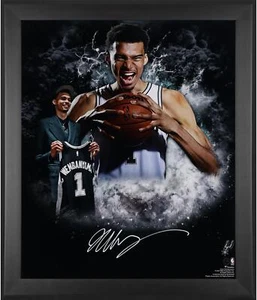 Victor Wembanyama Spurs Framed Signed 20x24 2023 NBA Draft In Focus Photo - Picture 1 of 1
