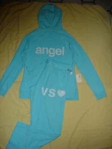 Neu mit Etikett Victoria's Secret Supermodel Angel VS Pailletten Glitzer Hoodie Jogginghose Set S - Bild 1 von 5