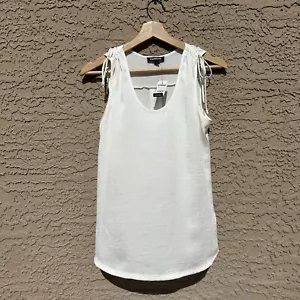 Camiseta sin mangas Express de satén con hombros ceñidos talla XS nueva con etiquetas - Imagen 1 de 3