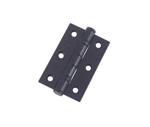 3" Stahl Kugellager Stoß CE Scharnier 76x50mm schwarz (Paar + Schrauben) J8502BL - Bild 1 von 3