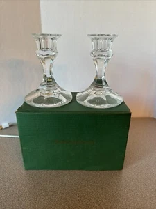 Vtg American Crystal Collection 24% Crystal Set of 2 Candle Holders 2K - Picture 1 of 6