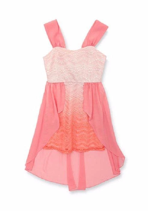 Vestido ombre de gasa de encaje coral 7-16 de TWEEN DIVA para niñas RARAS EDICIONES NUEVO CON ETIQUETAS $78 Foto 1 de 1
