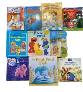 Lot Of 10 Children’s Books Disney Miss Piggy Veggie Tales My Little Pony - Picture 1 of 10