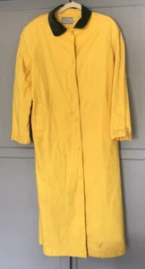 Forenza Vintage Yellow Long Coat Size S Corduroy Collar - Picture 1 of 12