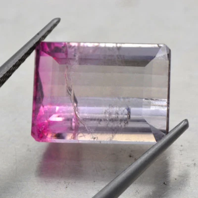 5.03 Cts Natural Top Rare Bi Color Tourmaline Loose Gemstone Octagon Cut Brazil - Image 1 of 2