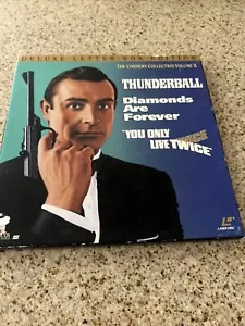 Laserdisc Connery Collection II Thunderball Diamonds Live Twice 4-Discs Deluxe - Picture 1 of 7