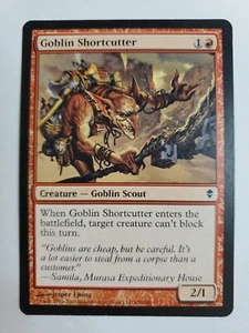 MTG Magic The Gathering Card Goblin ShortcutterCreature Scout Red Zendikar 2009 - Picture 1 of 2
