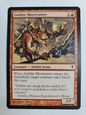 MTG Magic The Gathering Card Goblin ShortcutterCreature Scout Red Zendikar 2009 - Image 1 of 2