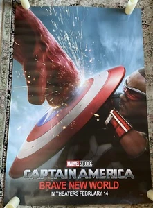NEW Auth CAPTAIN AMERICA Brave New World 4'X6' BUS SHELTER Movie Poster BANNER - Picture 1 of 8