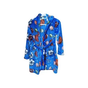Robe Allstar Kids Sz Medium 10-12 Sports Robe Hooded Fuzzy Fleece - Picture 1 of 6