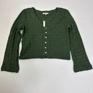 Madewell Strickjacke Pullover XXS Oversize Grün Baumwollmischung V-Ausschnitt Langarm - Bild 1 von 8