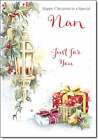 Doodlecards Nan Christmas Card Lamp and Parcels