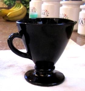 Vintage Antique Black Amethyst Depression Glass Creamer Gothic Excellent++ - Picture 1 of 5
