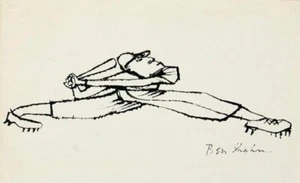 Batter by Ben Shahn - Midcentury Art Print - Dynamic, Minimal, Expressive - Picture 1 of 2