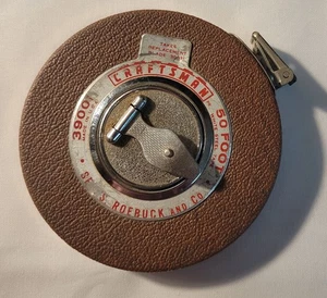Vintage Craftsman 50ft White Steel Tape Measure No. 39001 - Picture 1 of 4
