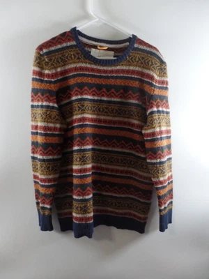 Koto Urban Outfitters Pull-Over Wool Sweater  Stripped Knit M Red/Gold/Blue - Image 1 of 4