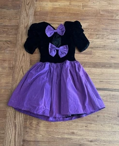 Vintage 90er Gunne Sax Jessica Mclintock Mädchen Party Kleid Samt Urlaub 5/6 - Bild 1 von 9