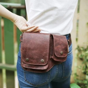 Verstellbare Leder Utility Gürteltasche Damen Vintage Hüfttasche Hüfttasche - Bild 1 von 13