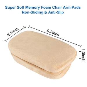 2 Desk chair armrests Cover Memory Foam Armrest Cushion Universal Arm Rest Pad - Picture 1 of 11